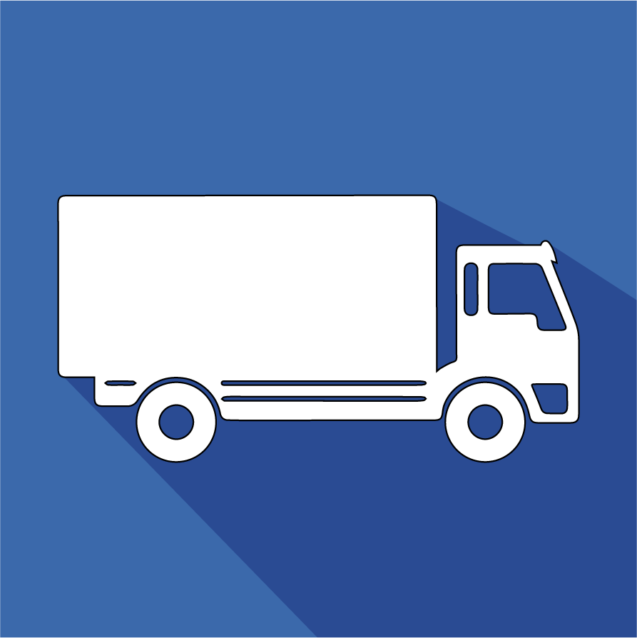 Dilivery truck flat icon