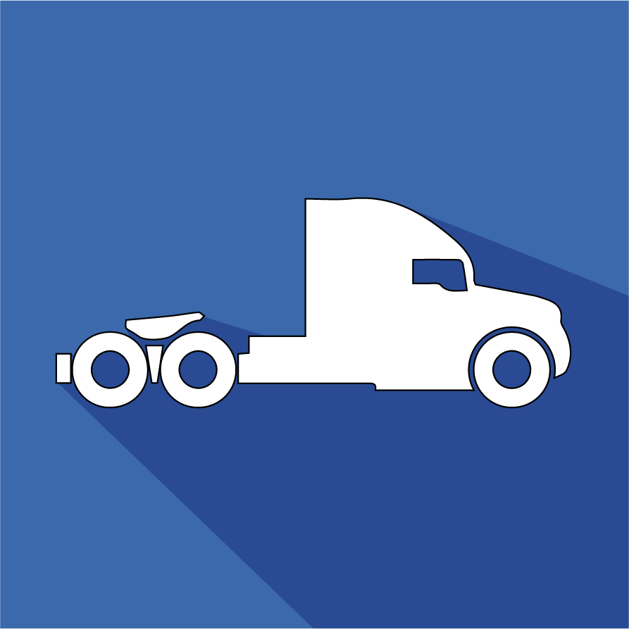 Longhaul truck flat icon