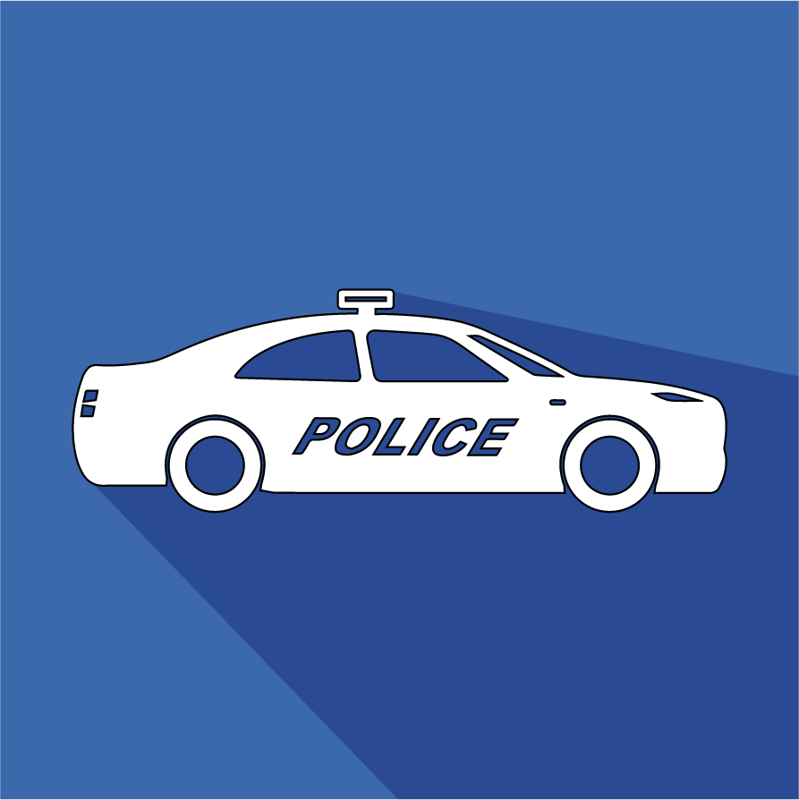 Policew car flat icon