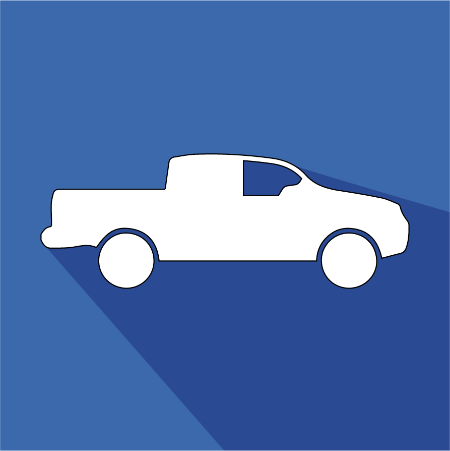 Pickup truck flat icon
