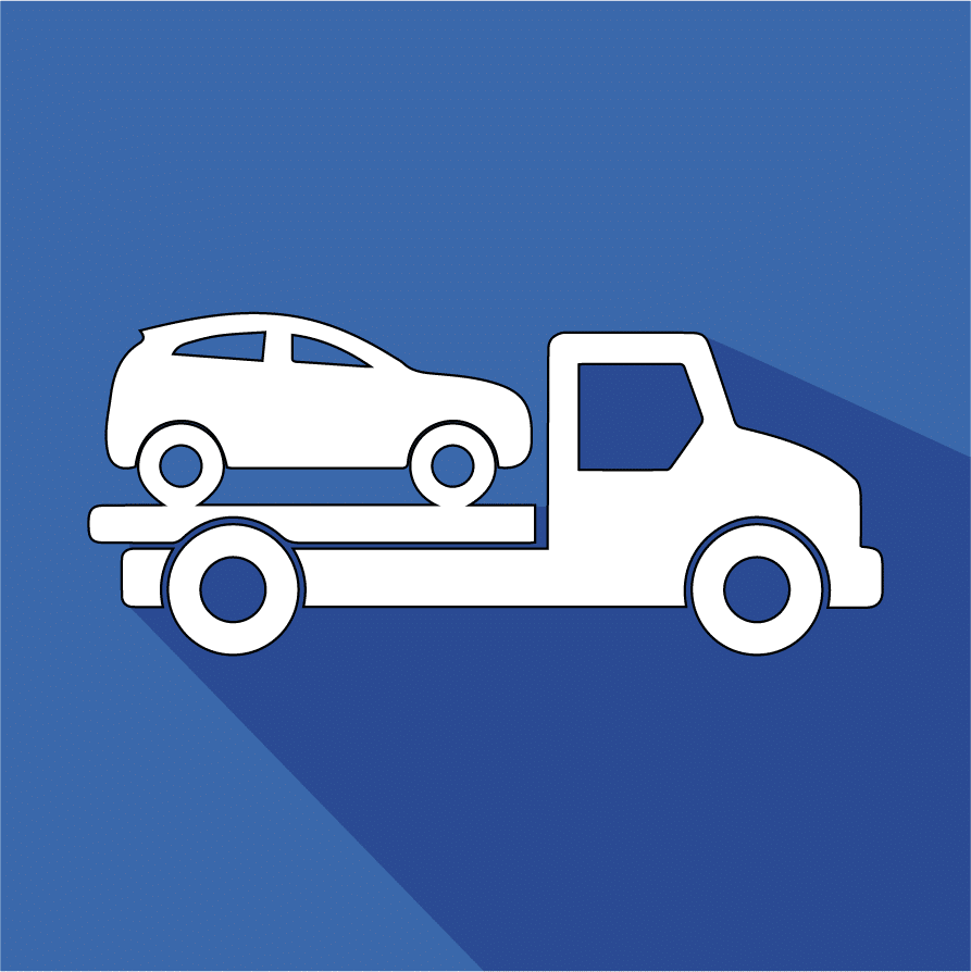 Tow truck flat icon