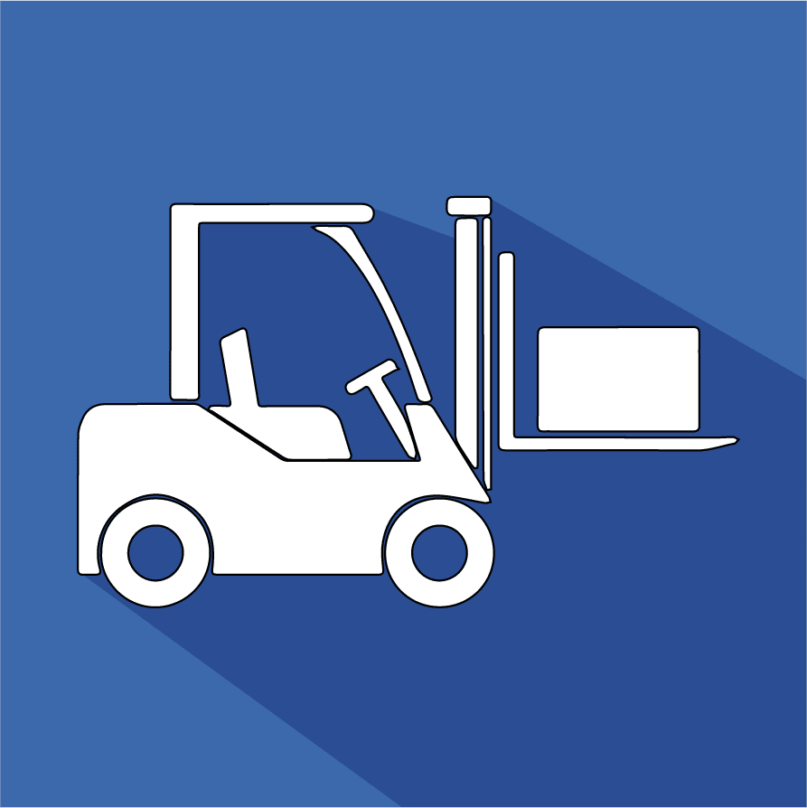 Forklift flat icon