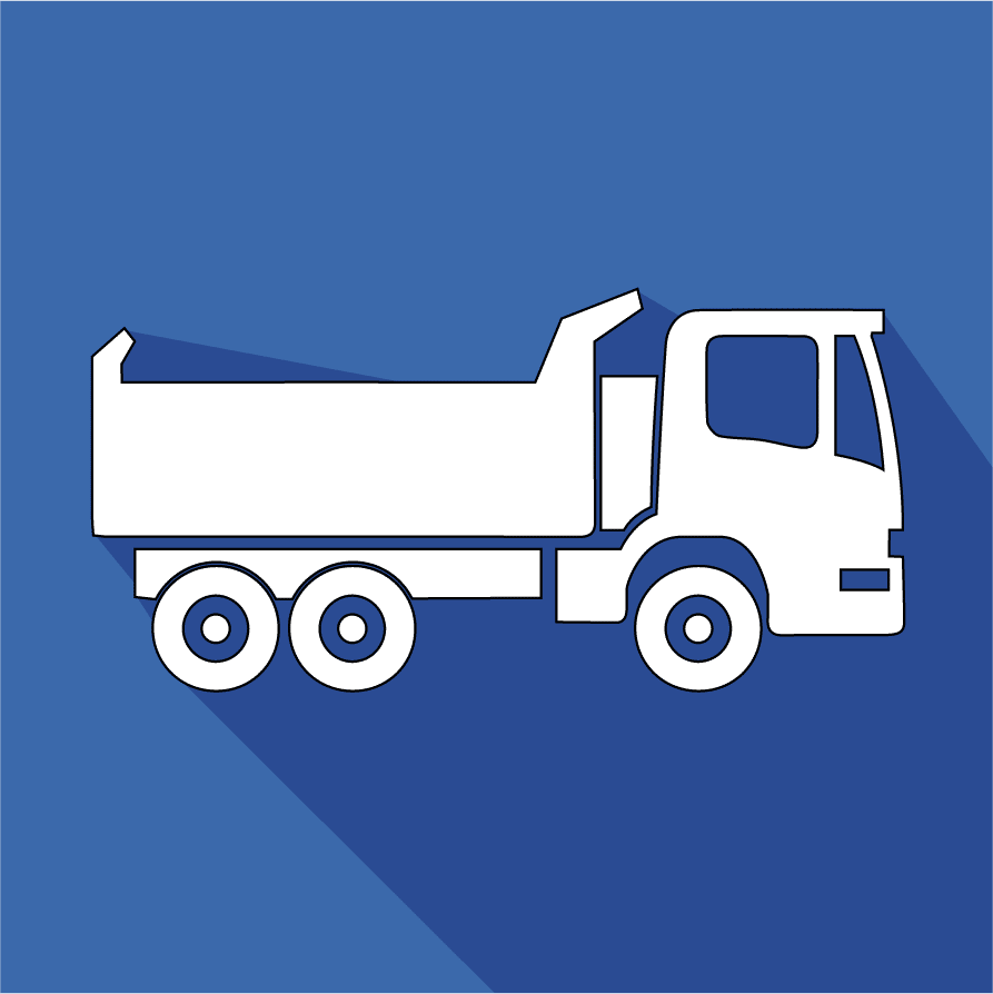 dump truck flat icon